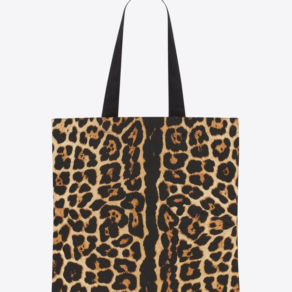 SAINT LAURENT TOTE IN LEOPARD PRINT